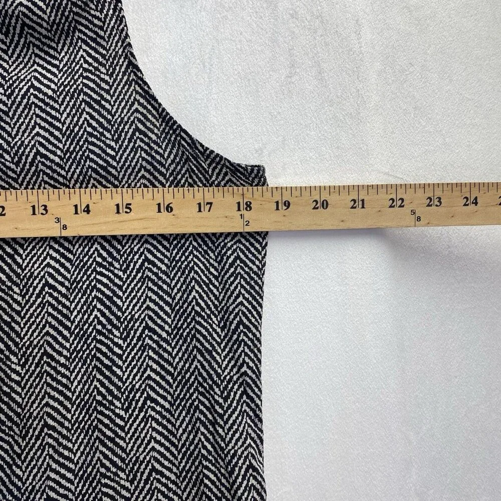 J. Crew Black and White Monochrome Pattern Sleeveless Blouse - Picture 8 of 16